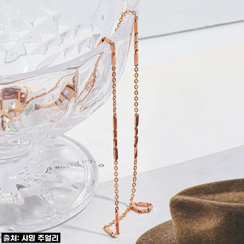 빛나는 순간을 위한 선택, 14K 대나무 반반 체인 목걸이 솔직 후기!