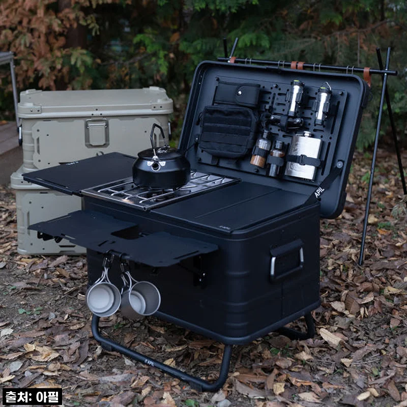 아필 강화 알루미늄 택티컬 멀티 수납 감성 캠핑박스 55L, 블랙! 내 캠핑을 더욱 빛내줄 완벽한 파트너 사용 후기