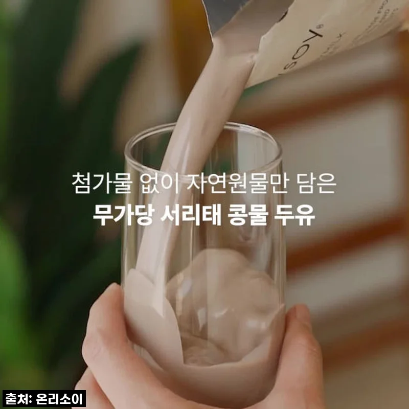 온리소이 더 진한 서리태 콩물 두유, 건강과 맛 다 잡은 나만의 단백질 비결!