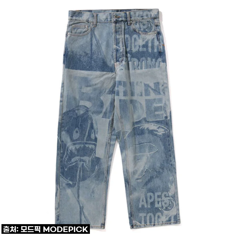 베이프 OVERALL LASERED RELAXED FIT 13 OZ 데님 팬츠, 직접 입어보니 감탄이 절로 나와요!