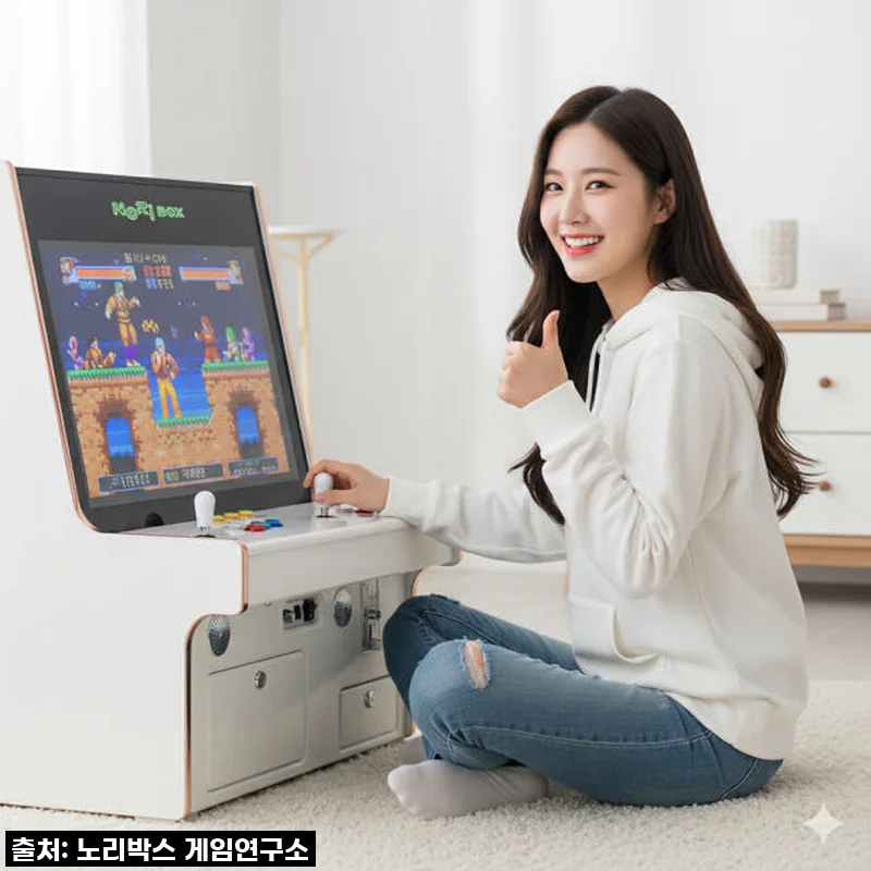 노리박스 32 좌식형 강화유리 오락실게임기 DX팩, 우리 집 레트로 감성 끝판왕으로 자리 잡다!