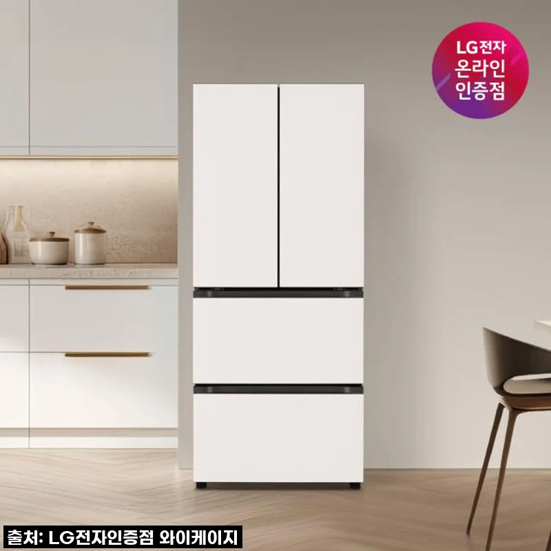 최대혜택가 157만원대 LG 오브제스탠드형 김치냉장고 402L(베이지/메탈)