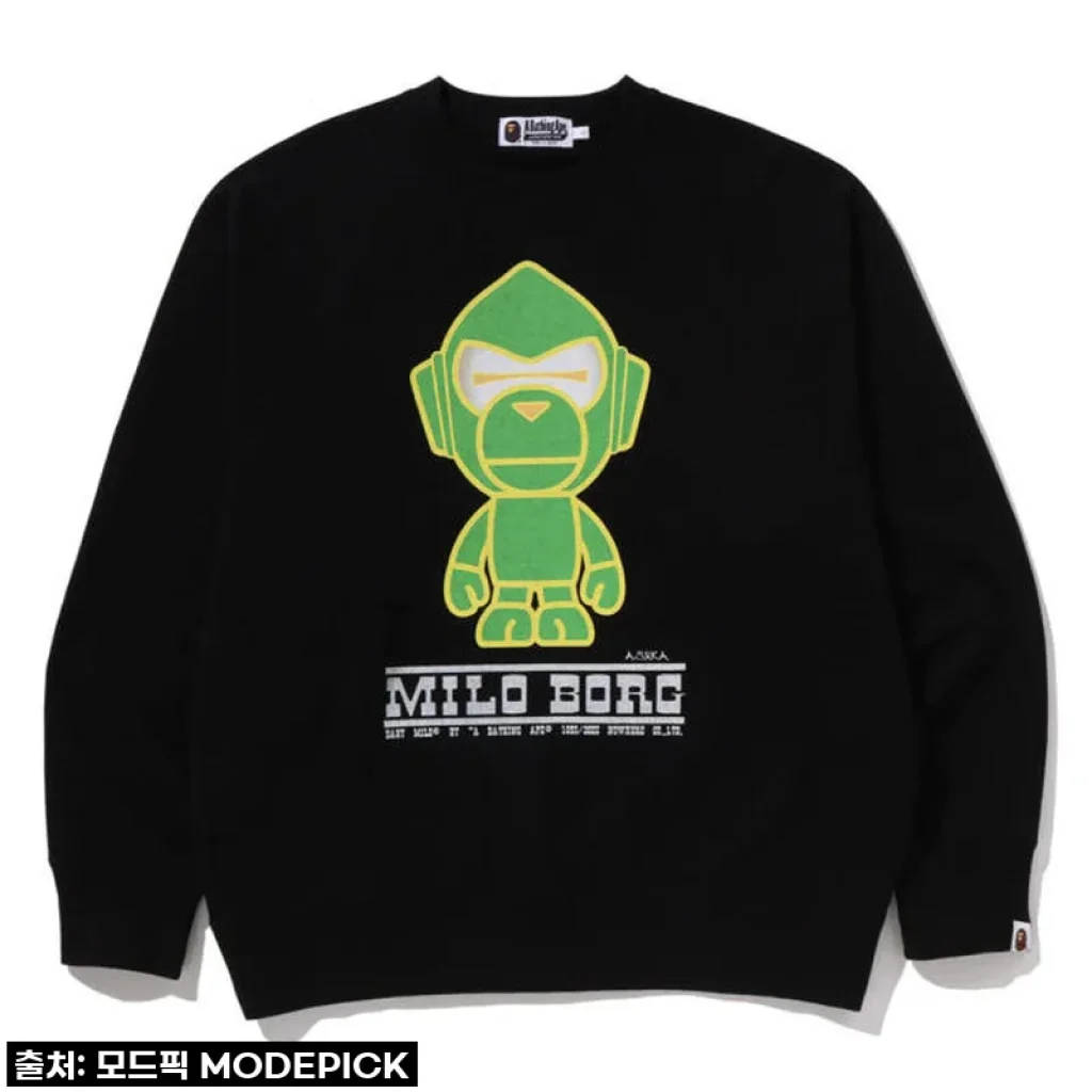 베이프 맨투맨 MILO BORG RELAXED FIT CREWNECK SWEATSHIRT 사용 후기