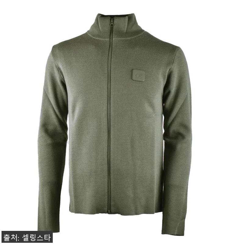 CP컴퍼니 메리노 울 집업 니트 카키 관련 이미지 1