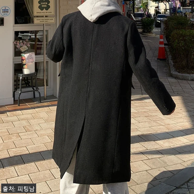 남자 해커 루즈 오버핏 겨울 맥시 울 관련 이미지 3