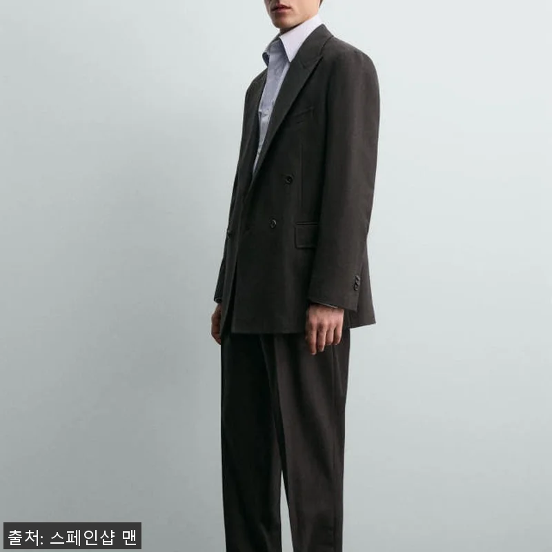 자라 플란넬 울 더블버튼 블레이저 X 관련 이미지 4