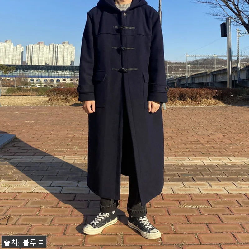 오버핏 떡볶이코트 겨울 남자 후드 더 관련 이미지 4