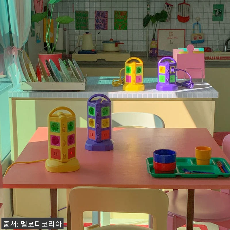 N배송 비비드 컬러 디자인 멀티탭 사 관련 이미지 7