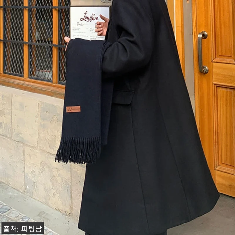 남자 해커 루즈 오버핏 겨울 맥시 울 관련 이미지 8