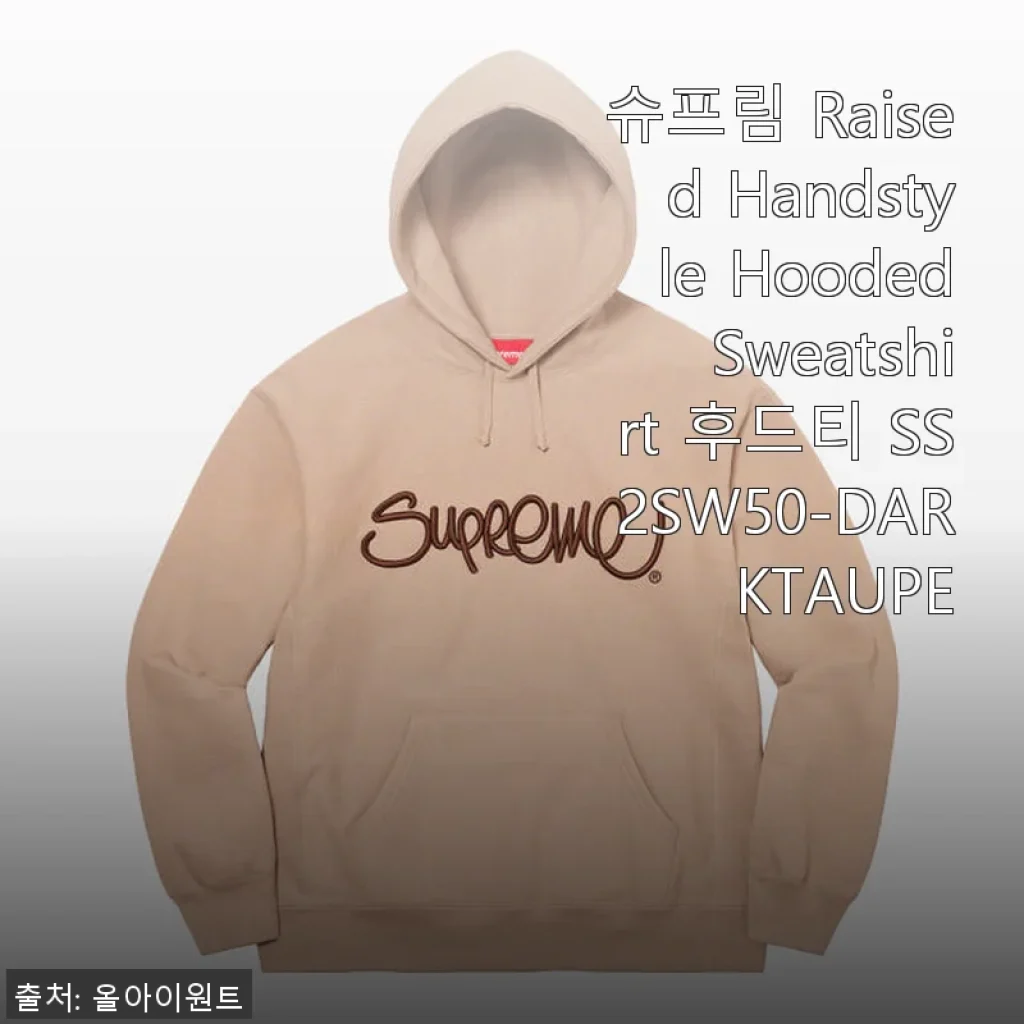 슈프림 Raised Handstyle Hooded Sweatshirt 사용후기: 편안함과 스타일을 동시에