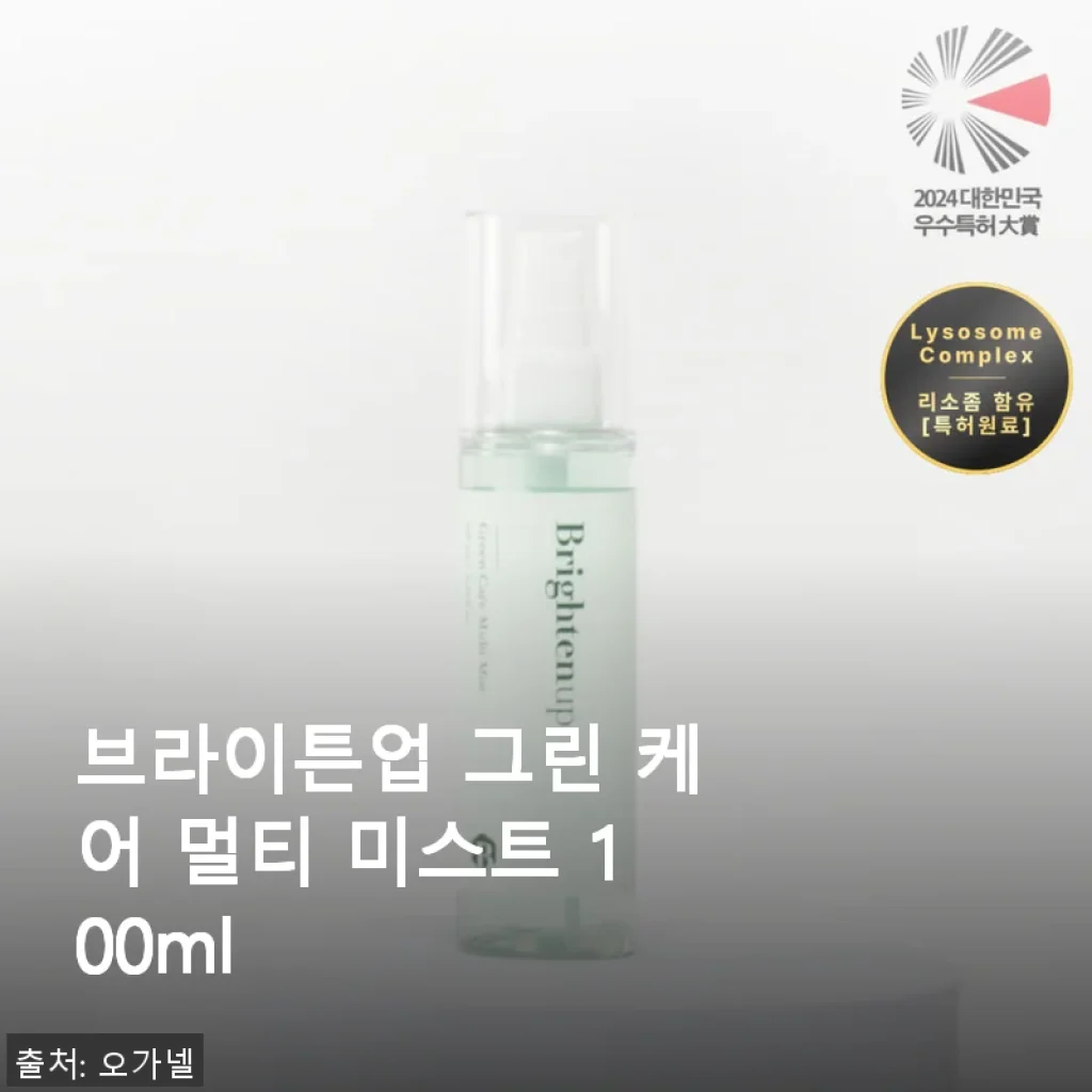 브라이튼업 그린 케어 멀티 미스트 100ml 사용후기 – 산뜻한 보습과 진정 효과를 경험하다