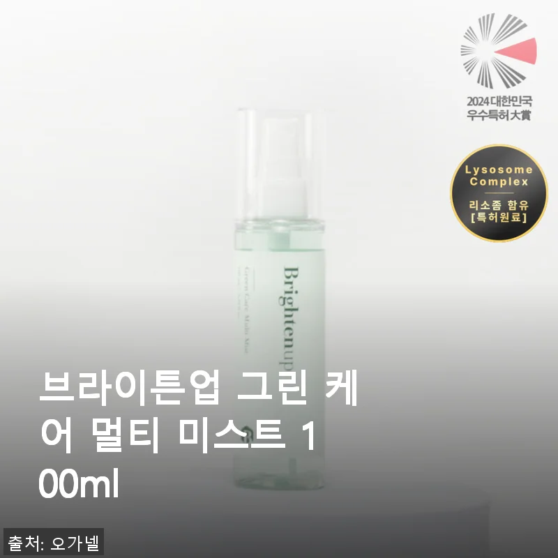 브라이튼업 그린 케어 멀티 미스트 100ml 사용후기 – 산뜻한 보습과 진정 효과를 경험하다