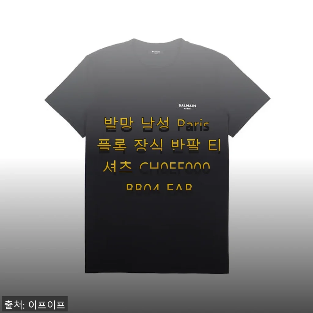 발망 남성 Paris 플록 장식 반팔 티셔츠 CH0EF000 BB04 EAB 사용 후기