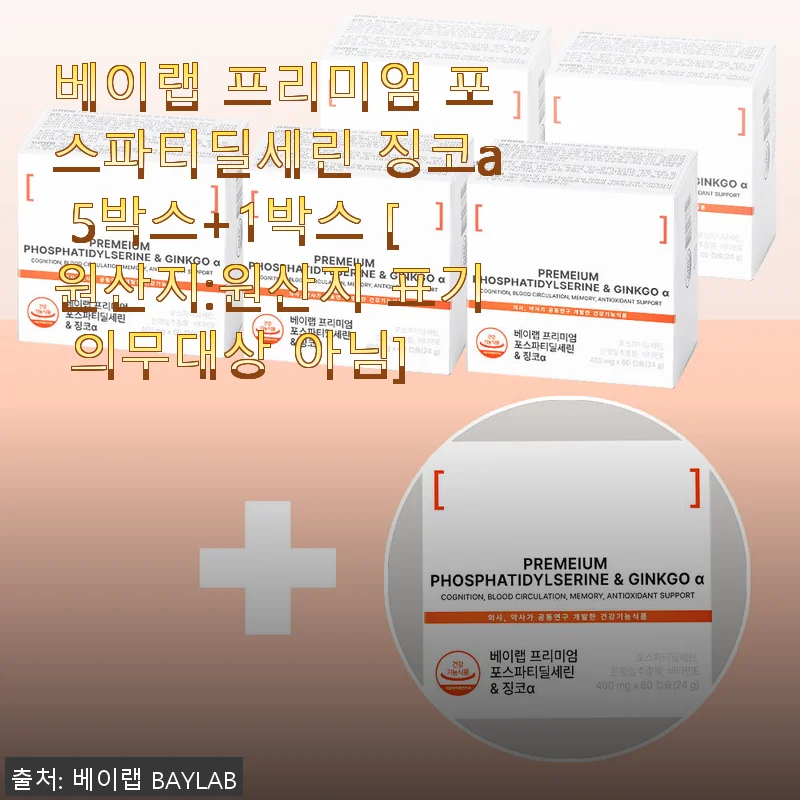 베이랩 프리미엄 포스파티딜세린 징코a 사용후기 - 두뇌 건강과 기억력 개선에 도움을 주는 영양제