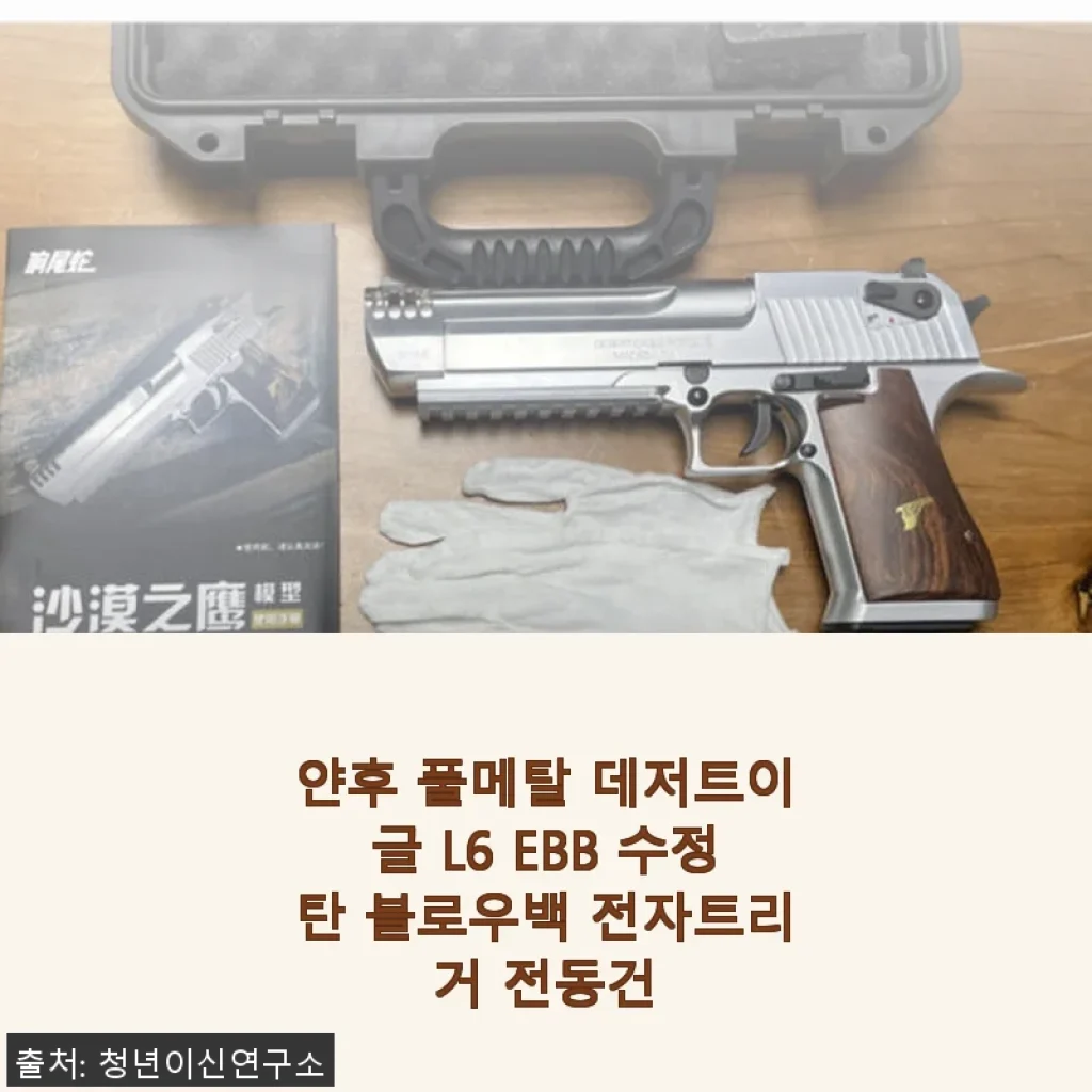 얀후 풀메탈 데저트이글 L6 EBB 전동건 사용 후기와 구매 팁