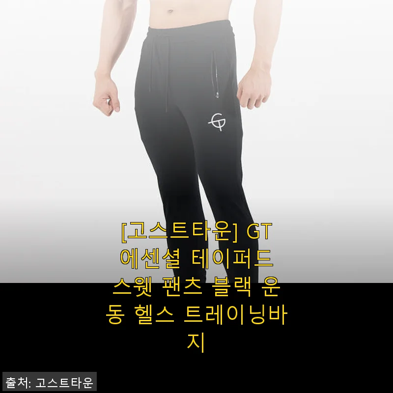 고스트타운 GT 에센셜 테이퍼드 스웻 팬츠 블랙, 직접 입어본 운동복 후기