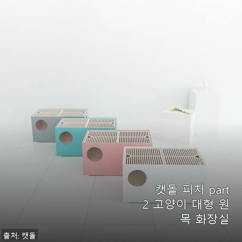 캣돌 피치 part2 고양이 대형 원목 화장실 사용후기