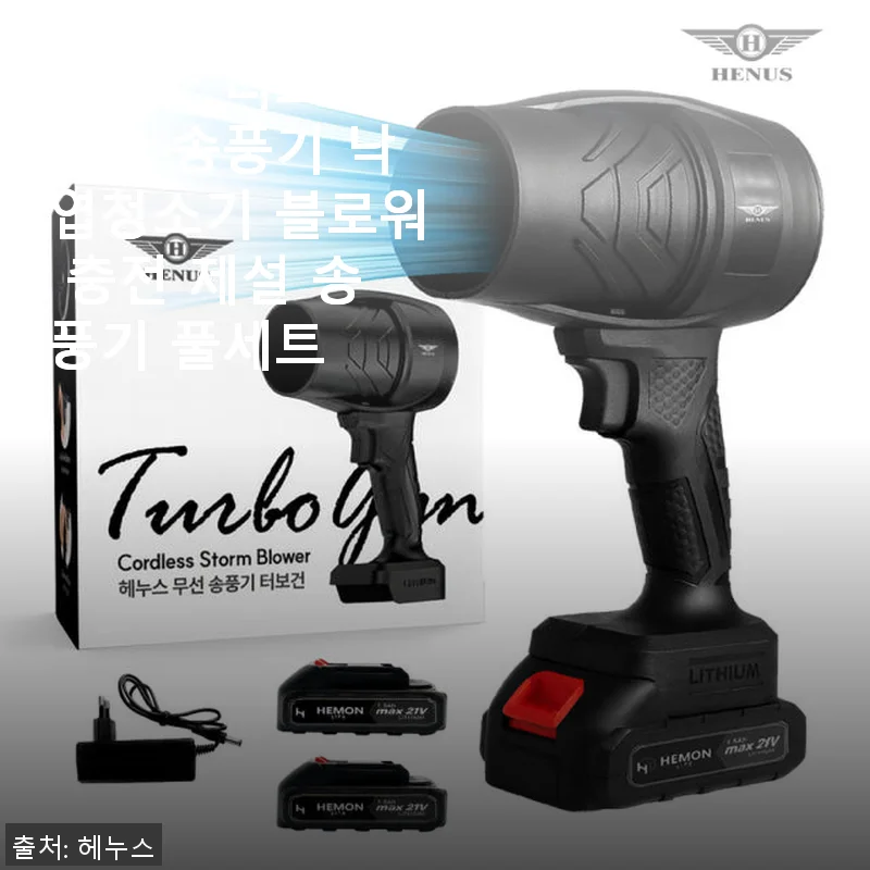 헤누스 터보건 무선 송풍기 낙엽청소기 사용후기, 겨울철 눈과 낙엽 청소에 딱!