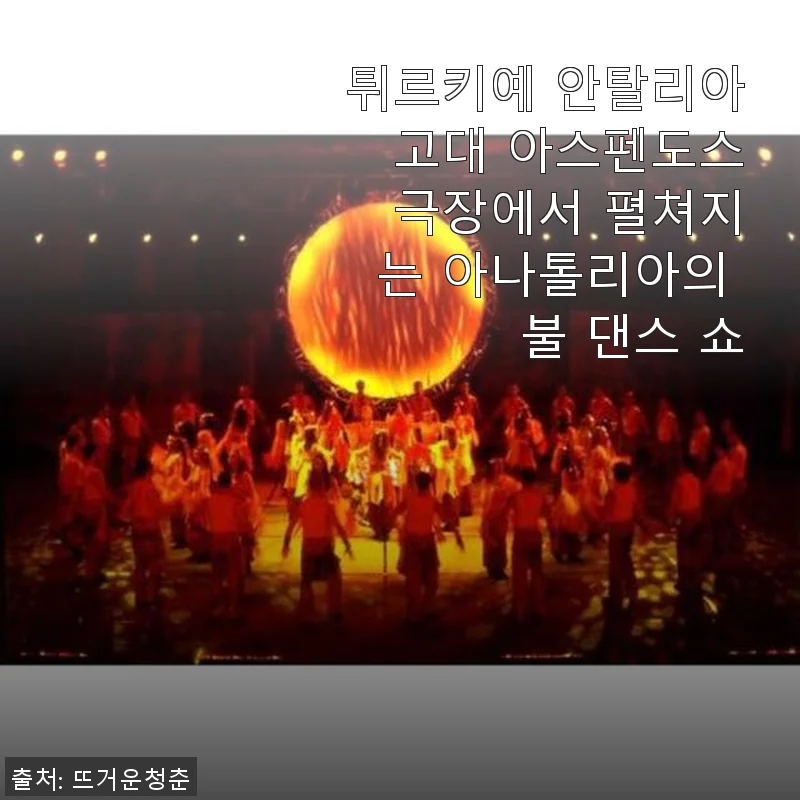 튀르키예 안탈리아 아스펜도스 극장 불 댄스 쇼 체험 후기