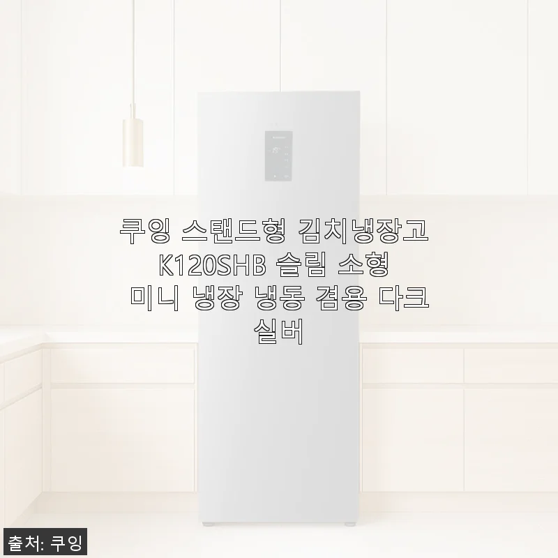 쿠잉 스탠드형 김치냉장고 K120SHB 슬림 소형 미니 냉장 냉동 겸용 다크실버 사용후기