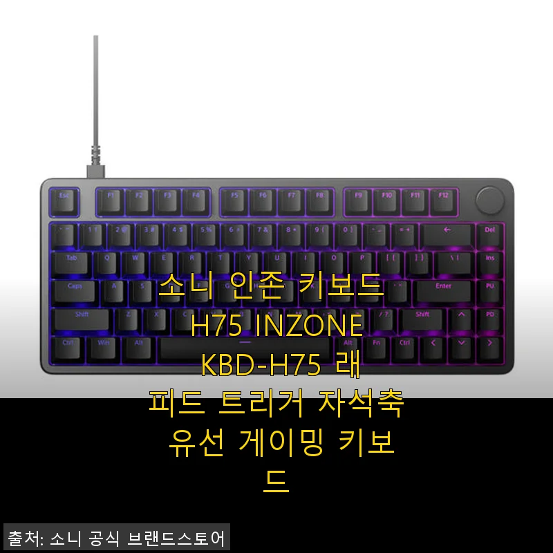 소니 인존 키보드 H75 INZONE KBD-H75 래피드 트리거 자석축 유선 게이밍 키보드 사용후기
