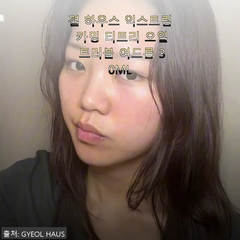 결 하우스 익스트림 카밍 티트리 오일 30ML 사용 후기, 트러블 피부에 딱 맞는 진정템