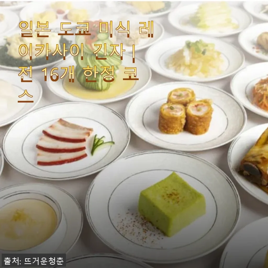 도쿄 미식 레이카사이 긴자 16개 한정 코스 사용후기