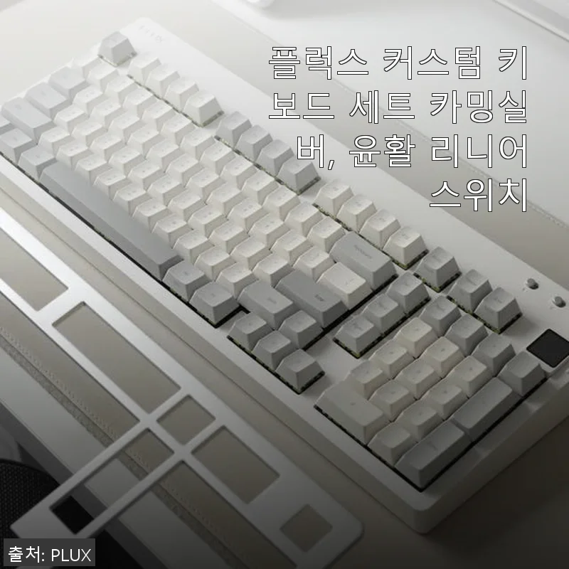 플럭스 커스텀 키보드 세트 카밍실버 사용후기 - 부드러운 타건감과 세련된 디자인에 반하다
