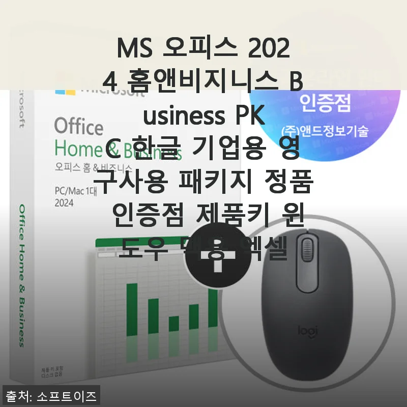 MS 오피스 2024 홈앤비지니스 Business PKC 한글 사용후기