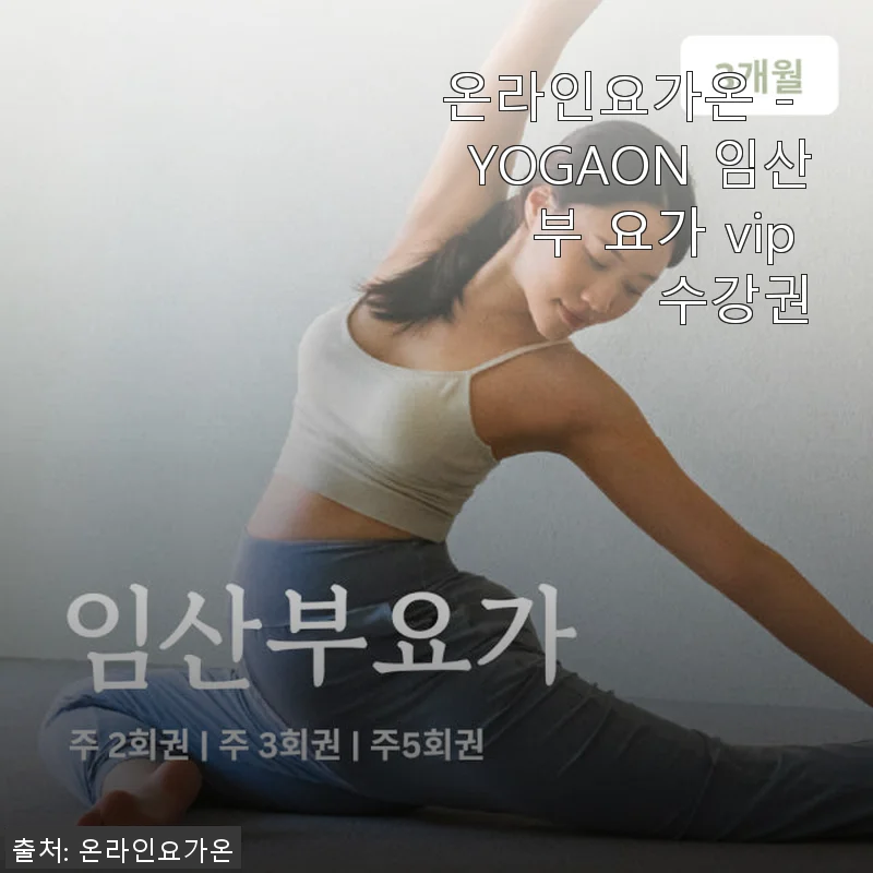 온라인요가온 - YOGAON 임산부 요가 VIP 수강권 사용후기