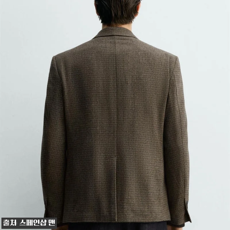 자라 울블렌드 체크 더블브레스트 블레 관련 이미지 3