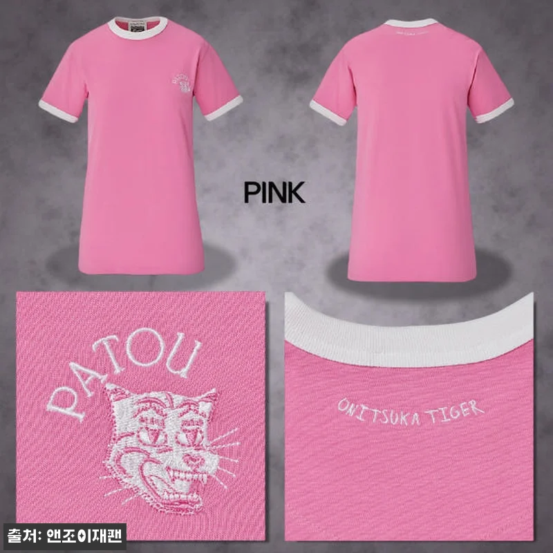 오니츠카타이거 링거 자수 반팔 티셔츠 관련 이미지 4