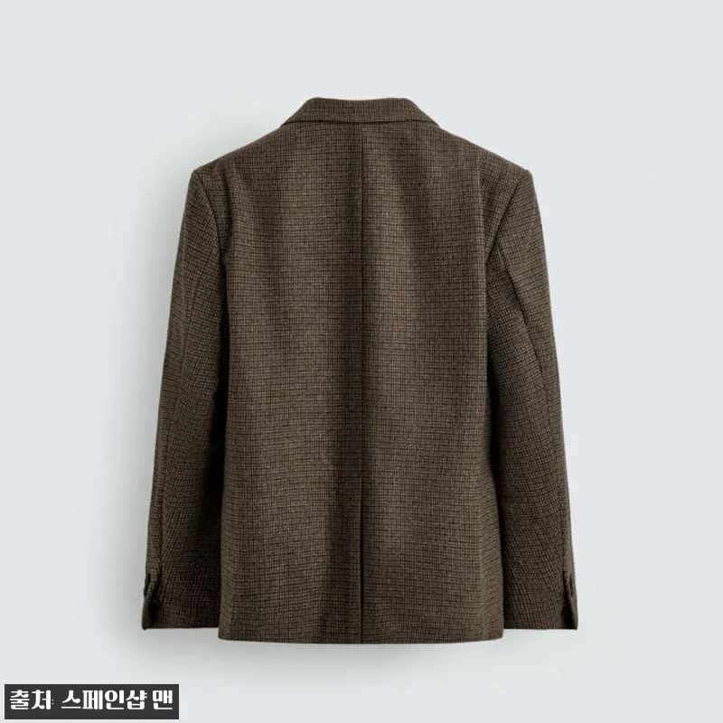 자라 울블렌드 체크 더블브레스트 블레 관련 이미지 7