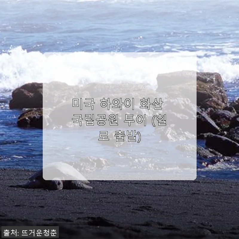 미국 하와이 화산 국립공원 투어 (힐로 출발) 체험 후기 및 상세 소개