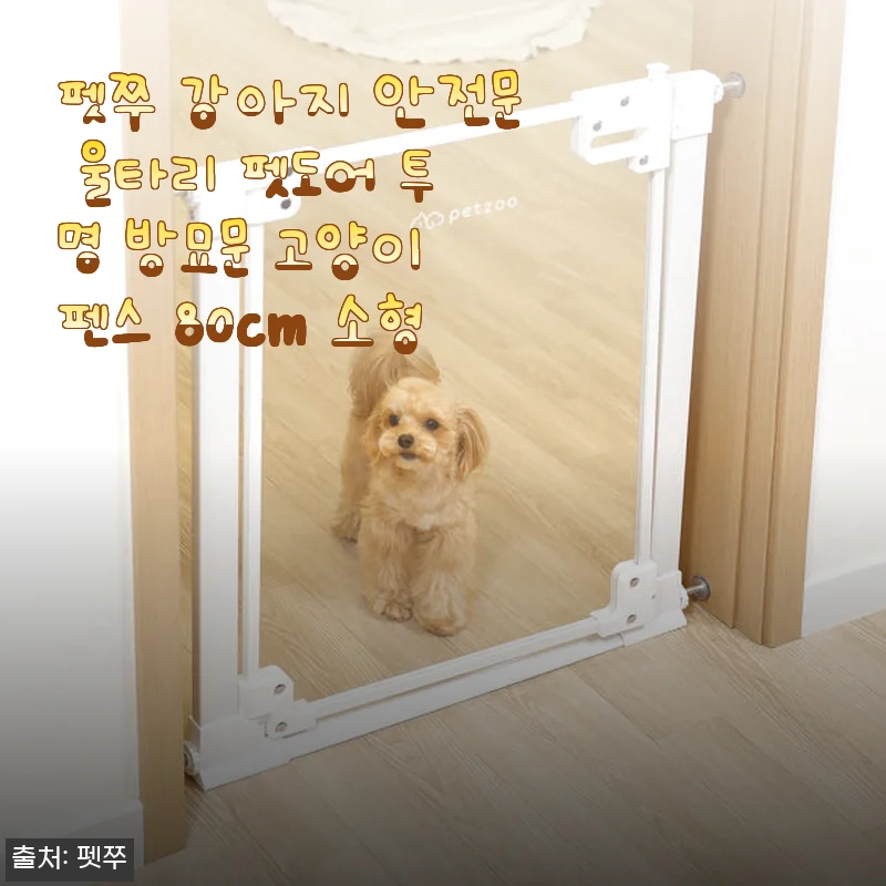 펫쭈 강아지 안전문 울타리 펫도어 투명 방묘문 사용후기