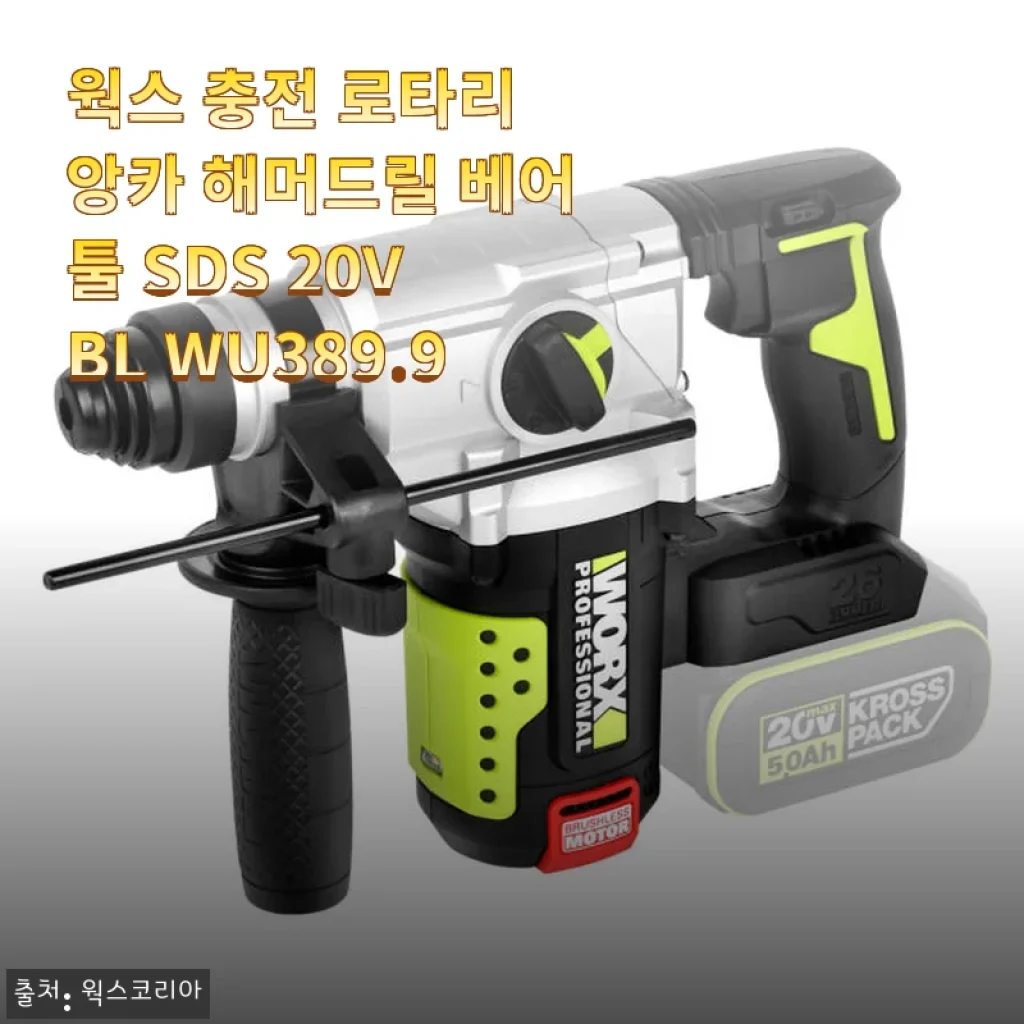 웍스 충전 로타리 앙카 해머드릴 베어툴 SDS 20V BL WU389 사용후기