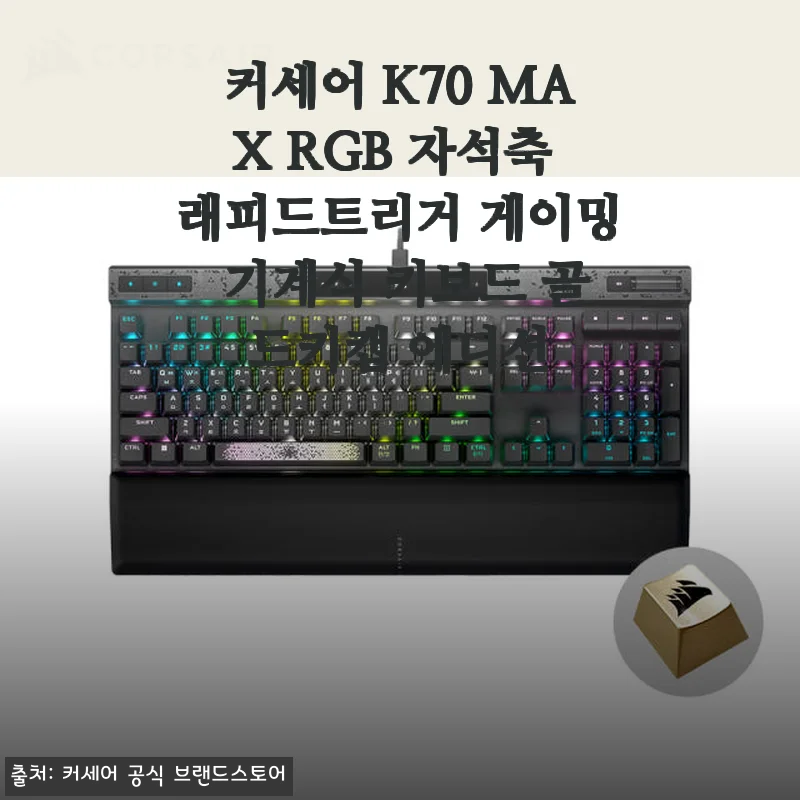 커세어 K70 MAX RGB 자석축 래피드트리거 게이밍 기계식 키보드 골드키캡 에디션 사용후기
