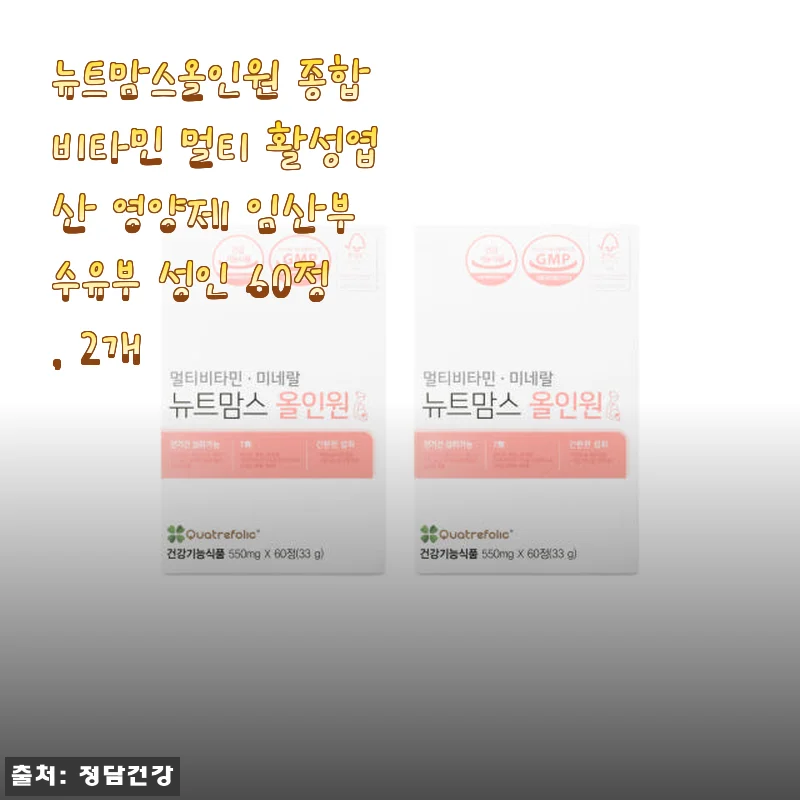 뉴트맘스올인원 종합비타민 멀티 활성엽산 영양제 사용후기