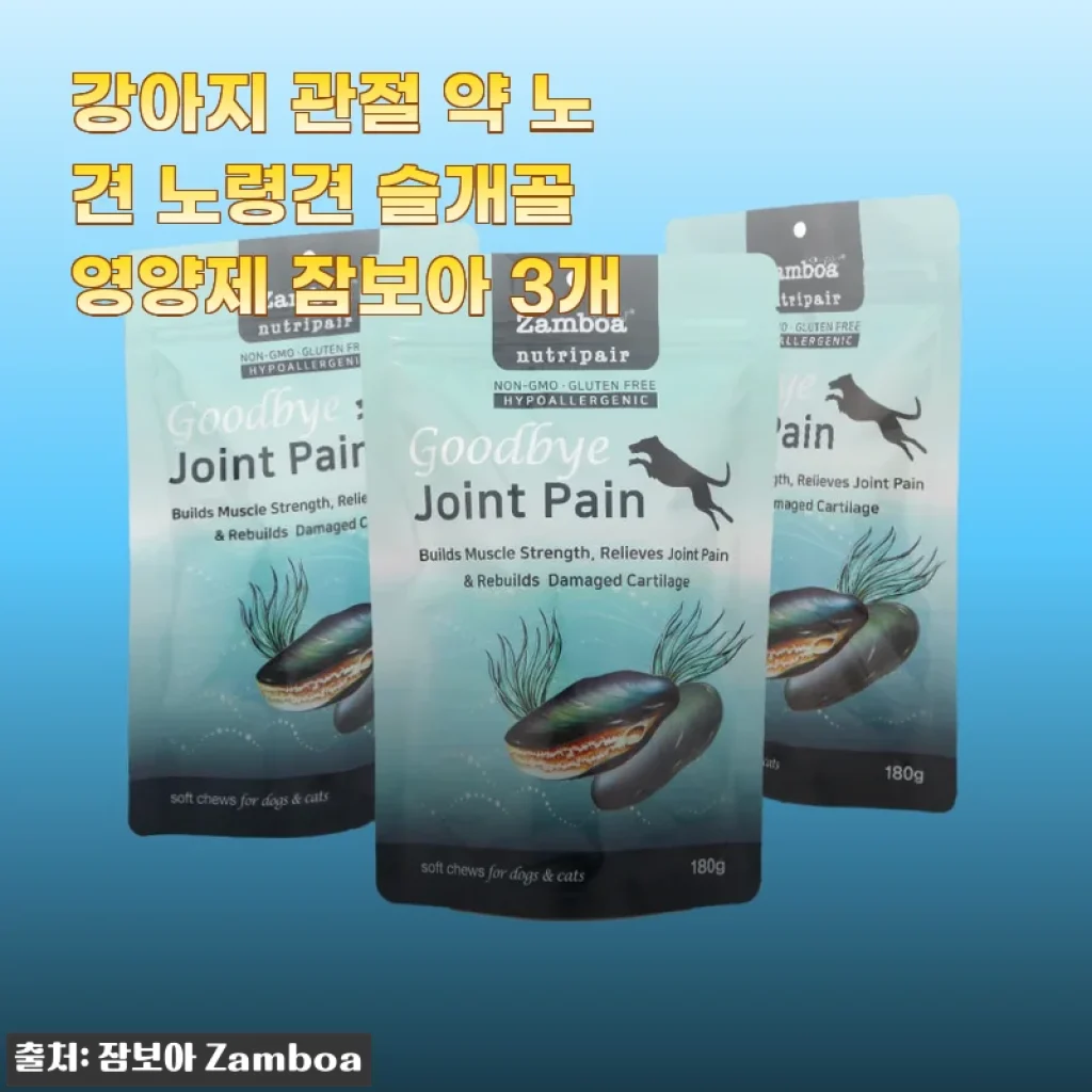 노령견 슬개골 관절 영양제 잠보아 3개 세트 사용후기