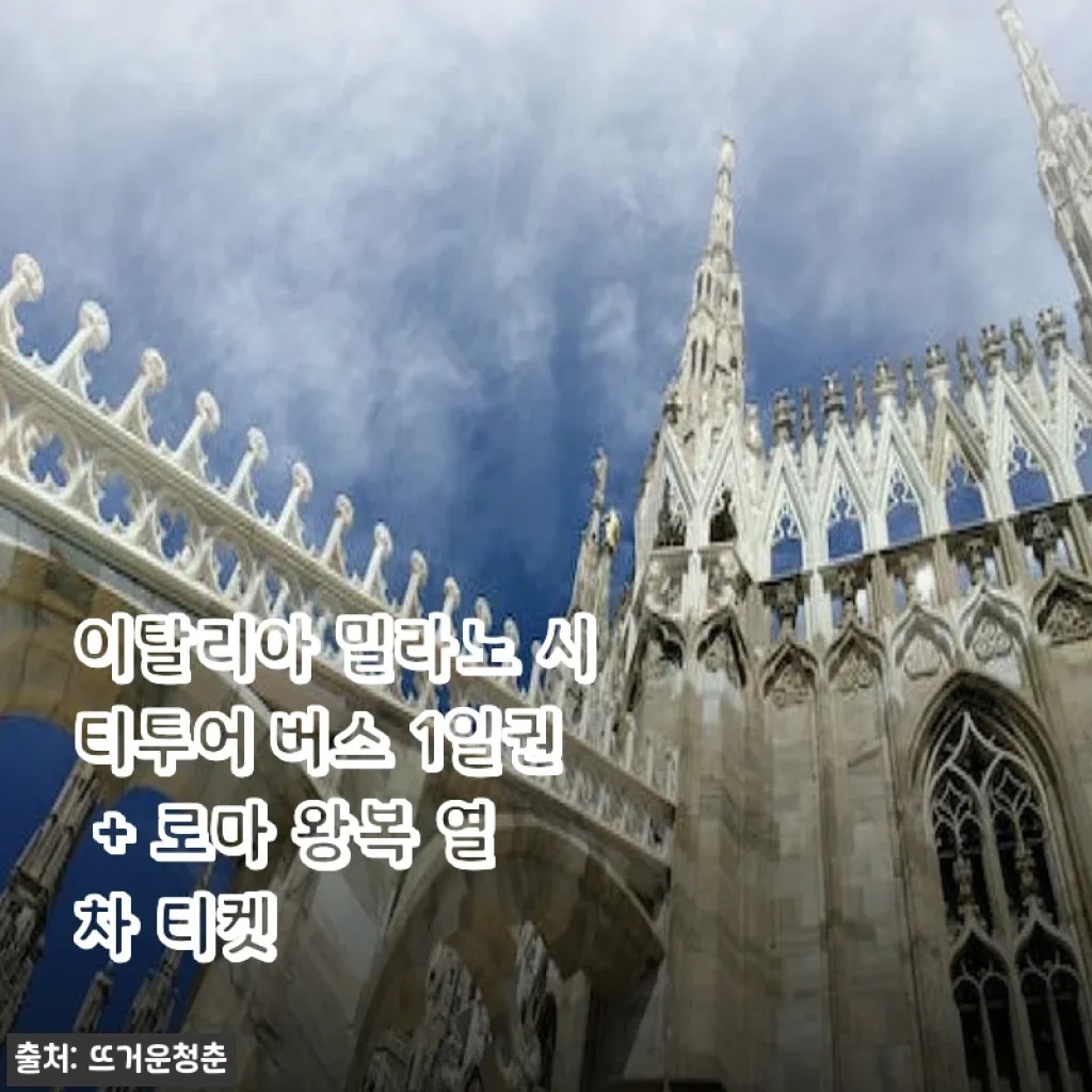 이탈리아 밀라노 시티투어 버스 1일권 + 로마 왕복 열차 티켓 사용후기