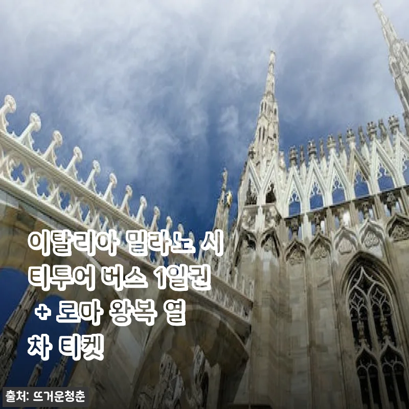 이탈리아 밀라노 시티투어 버스 1일권 + 로마 왕복 열차 티켓 사용후기