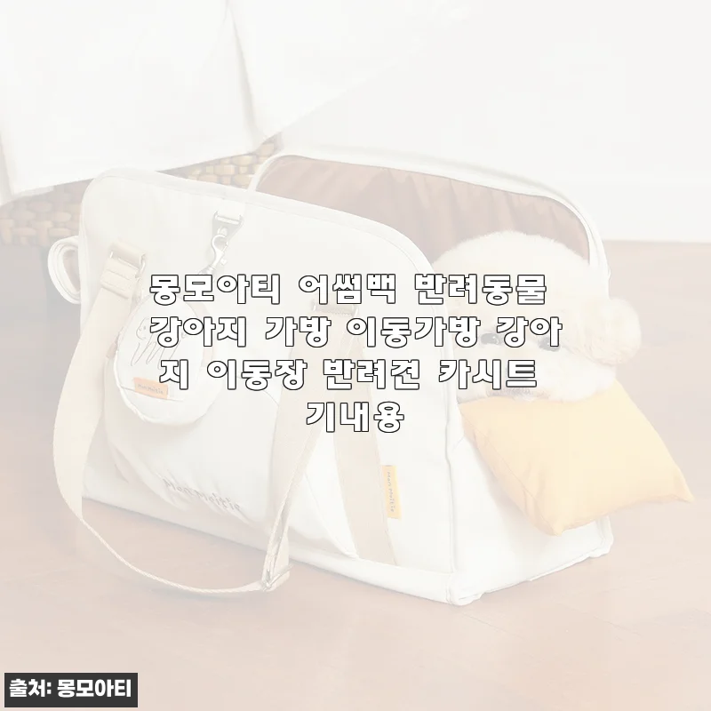 몽모아티 어썸백 강아지 가방, 직접 사용해 본 솔직한 후기
