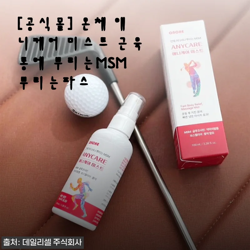온체 애니케어 미스트 사용후기: 근육통 완화에 효과적인 뿌리는 파스