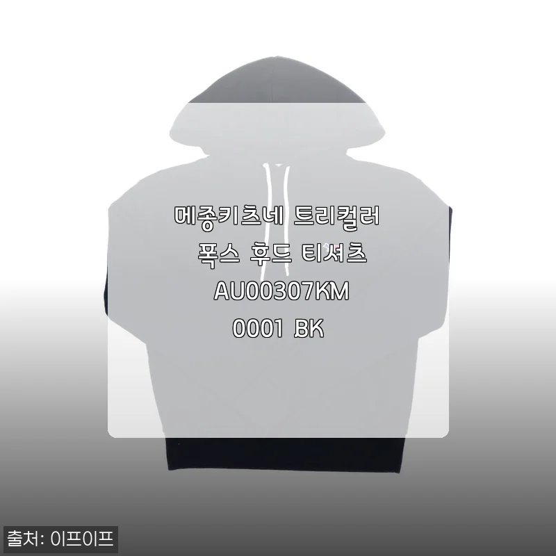 메종키츠네 트리컬러 폭스 후드 티셔츠 AU00307KM0001 BK 사용후기