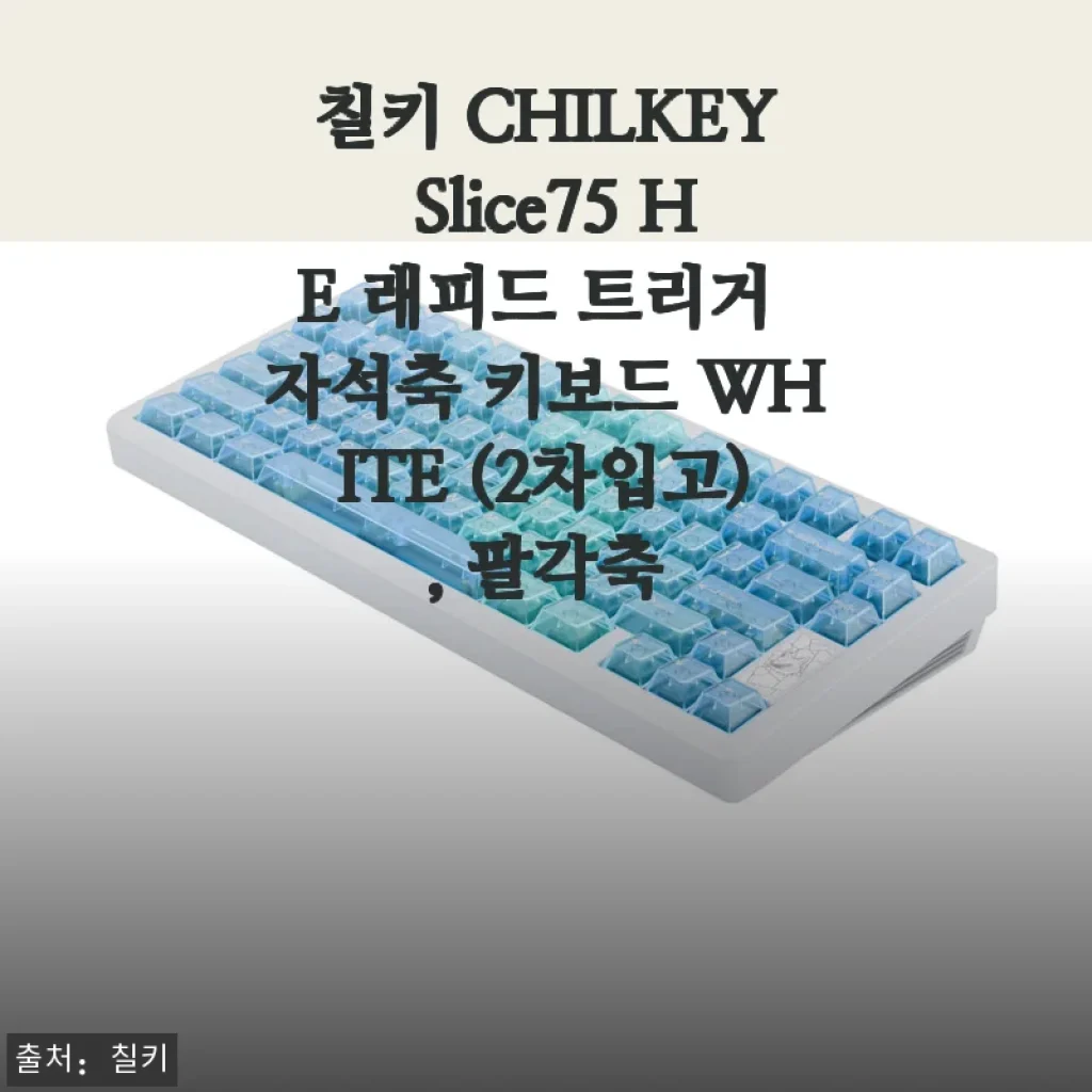 칠키 CHILKEY Slice75 HE 래피드 트리거 자석축 키보드 WHITE 사용후기