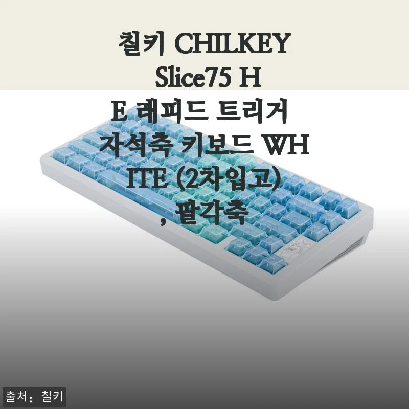 칠키 CHILKEY Slice75 HE 래피드 트리거 자석축 키보드 WHITE 사용후기