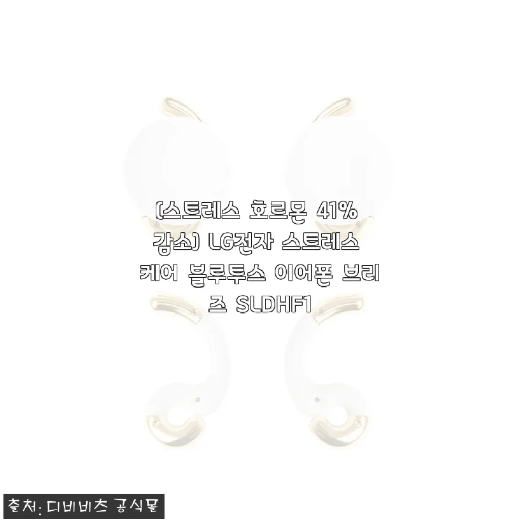 LG전자 스트레스 케어 블루투스 이어폰 브리즈 SLDHF1 사용후기