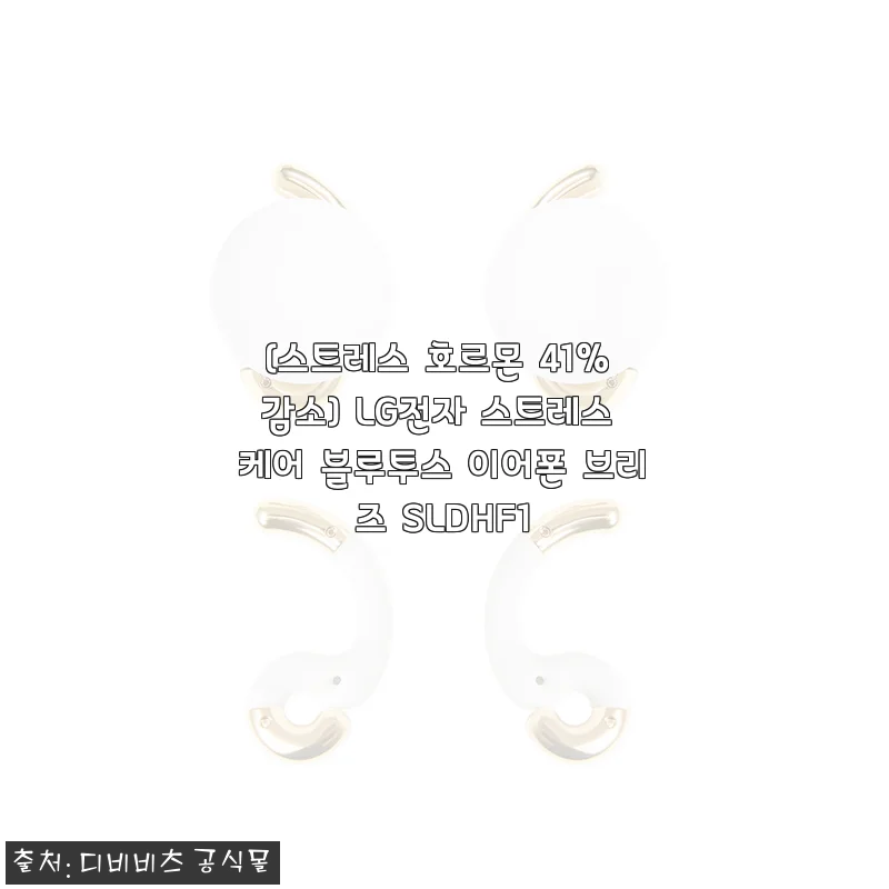 LG전자 스트레스 케어 블루투스 이어폰 브리즈 SLDHF1 사용후기