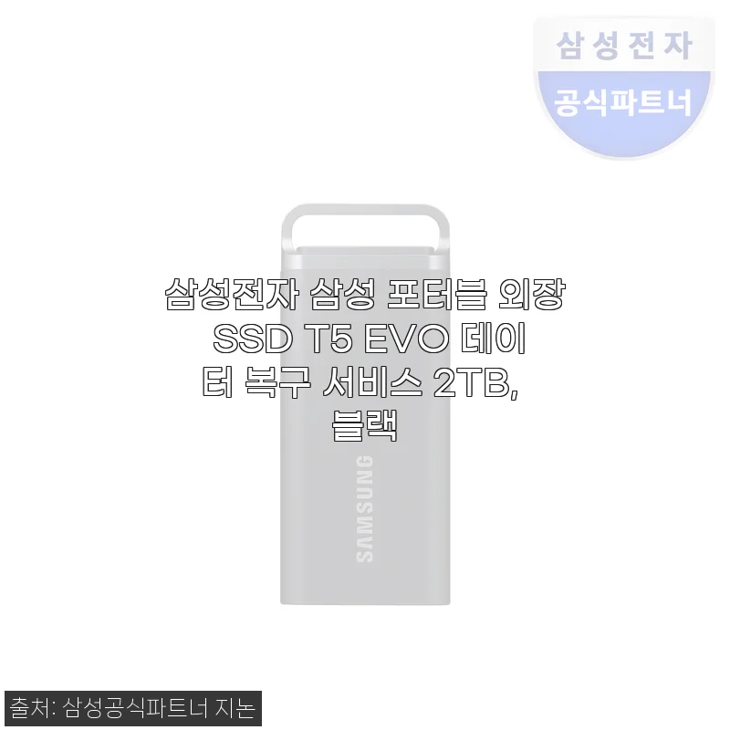 삼성 포터블 외장 SSD T5 EVO 2TB 사용후기: 빠르고 안전한 데이터 저장 솔루션