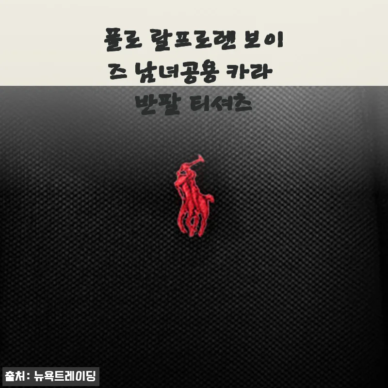 폴로 랄프로렌 보이즈 남녀공용 카라 반팔 티셔츠 사용후기